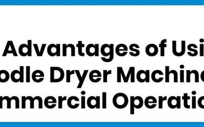 10 Advantages of Using a Noodle Dryer Machine in Commercial Operations