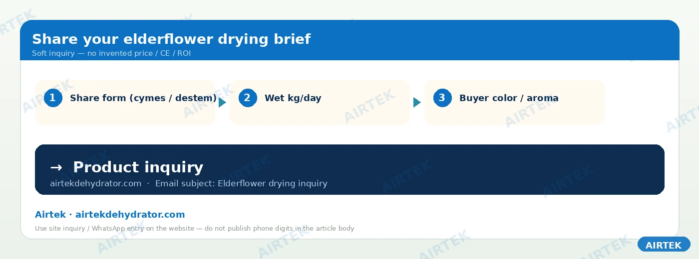 Airtek soft CTA elderflower drying product inquiry