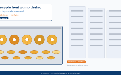 Pineapple Heat Pump Drying: Slices, Chips, and Moisture Control